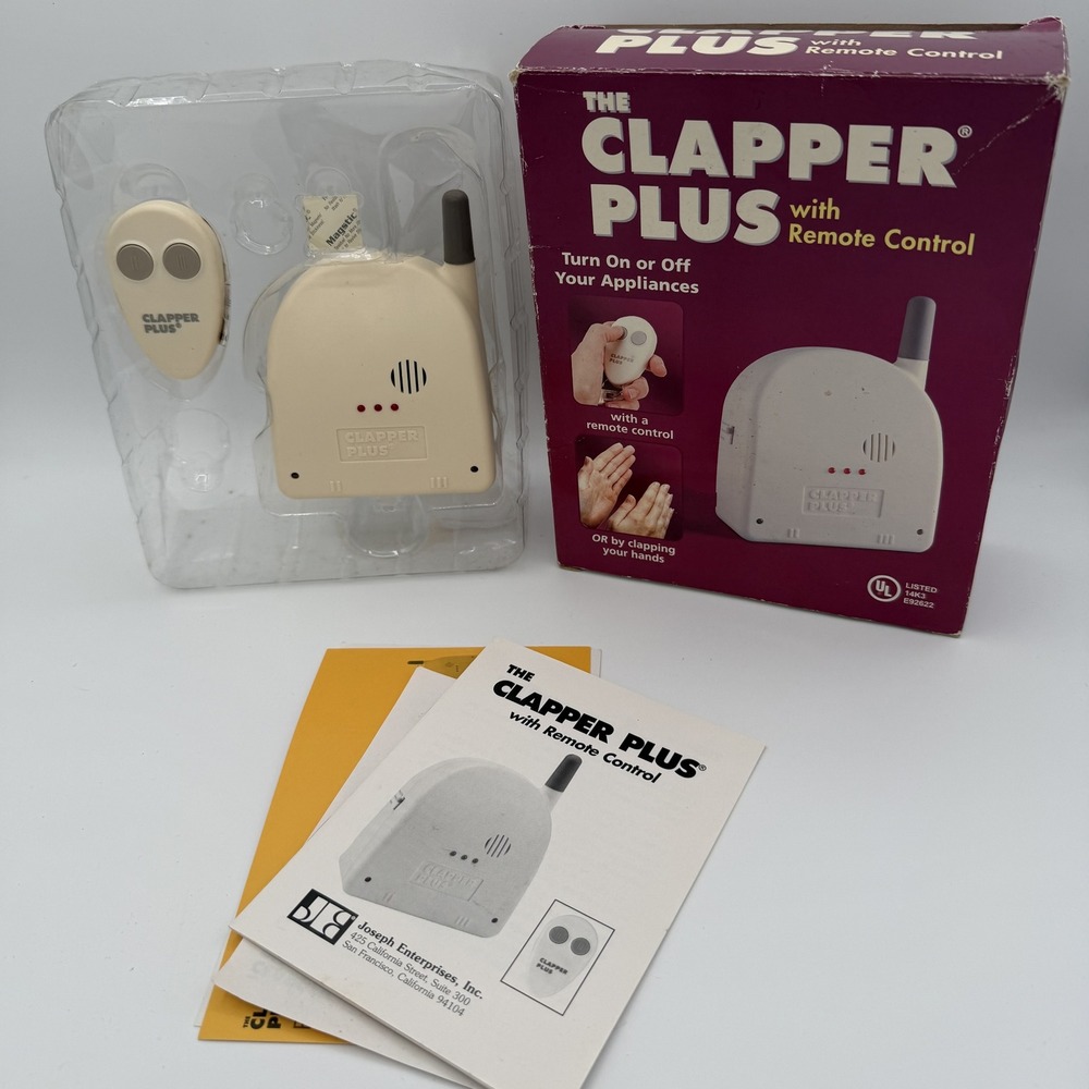 The Clapperโ Plus w/ Remote Control Appliance Control by Clapping Hands VTG